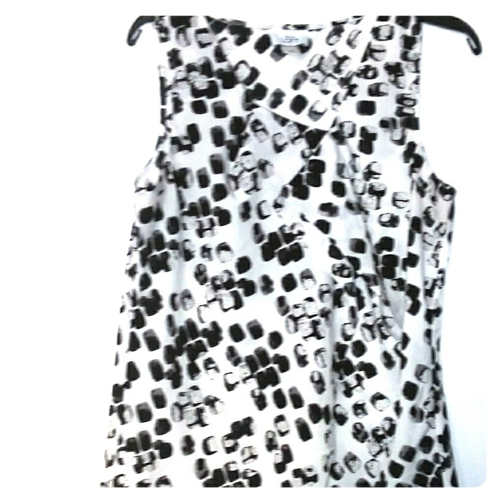 Loft Black & white sleeveless top